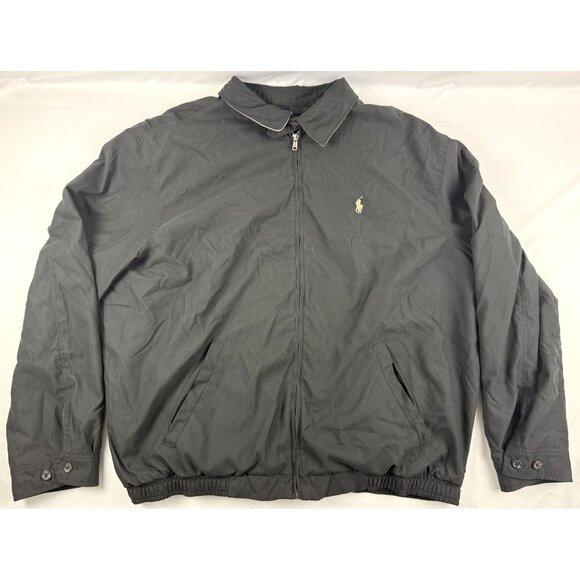 Vintage Polo Ralph Lauren Harrington Jacket Men’s XXL Black Plaid Lined Zip - Picture 1 of 7